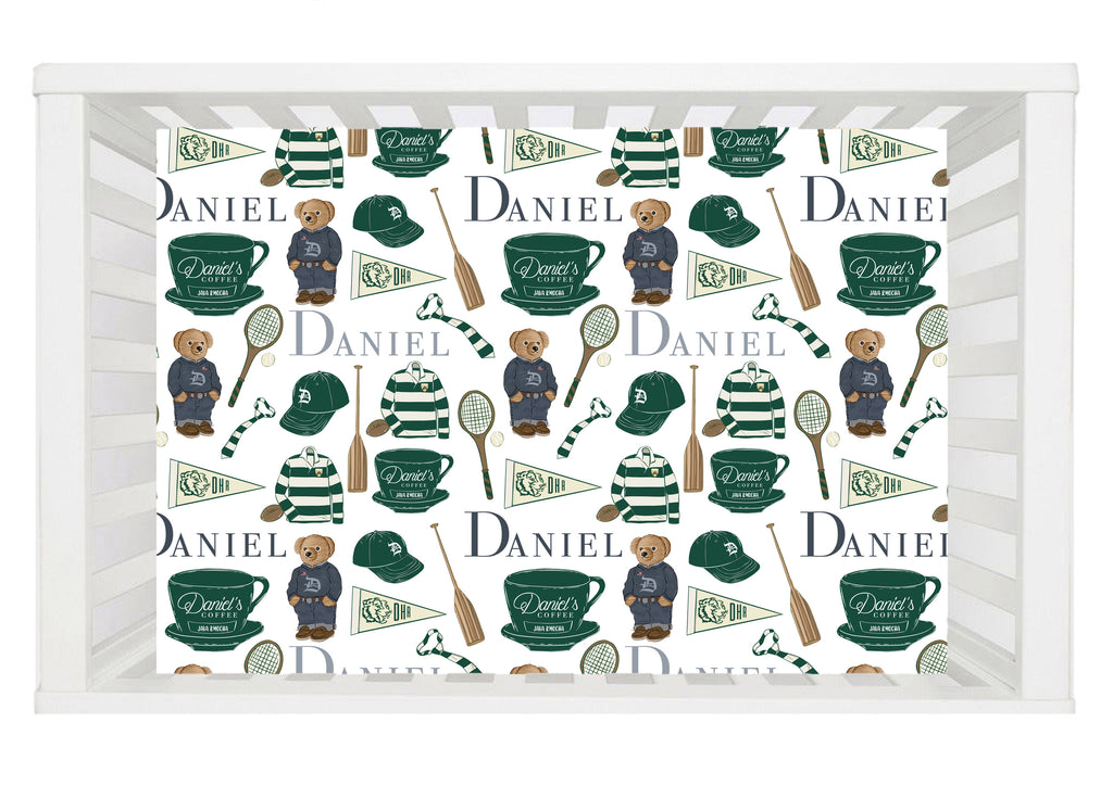 Polo Prep Personalized Crib Sheet