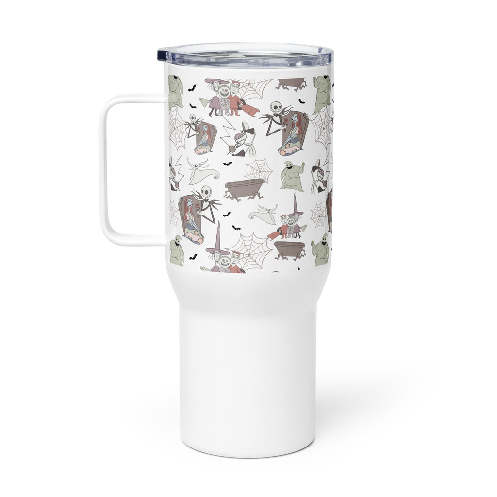 Night Night Travel mug with a handle