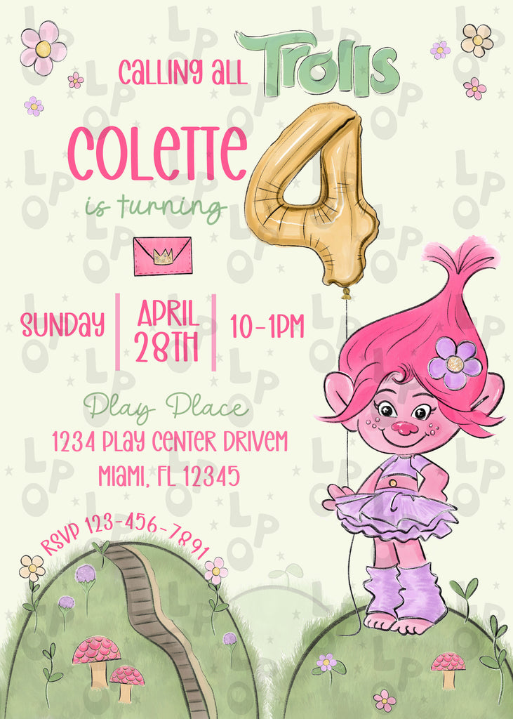 Groovy Pop Invitation