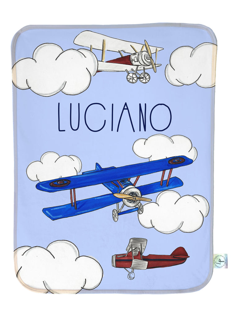 Vintage Pilot Baby Blanket