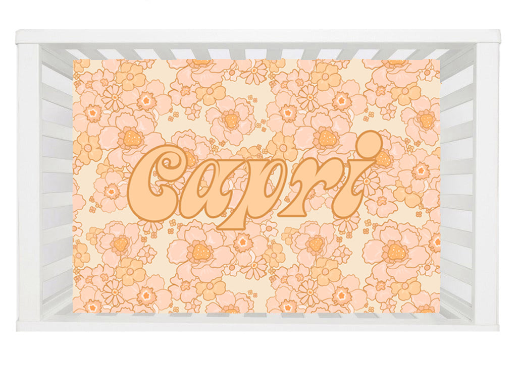 Groovy Bloom Crib Sheet