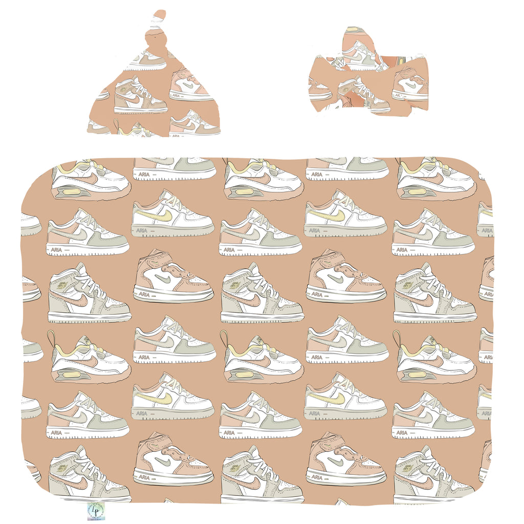 Sneaker Baby Swaddle Set
