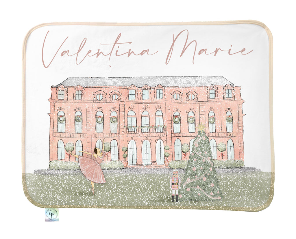 Parisian Christmas Personalized Blanket