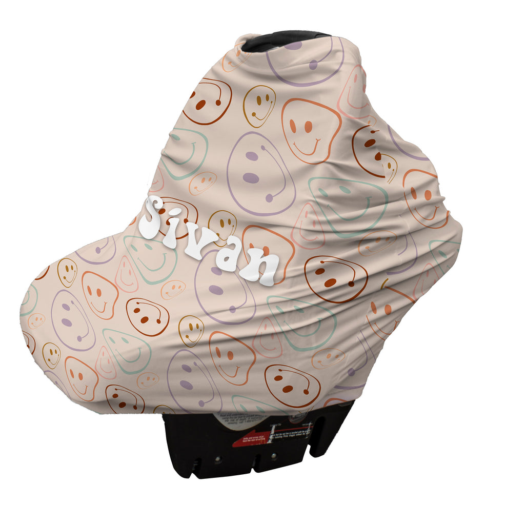 Happy Trippy Baby Canopy Cover