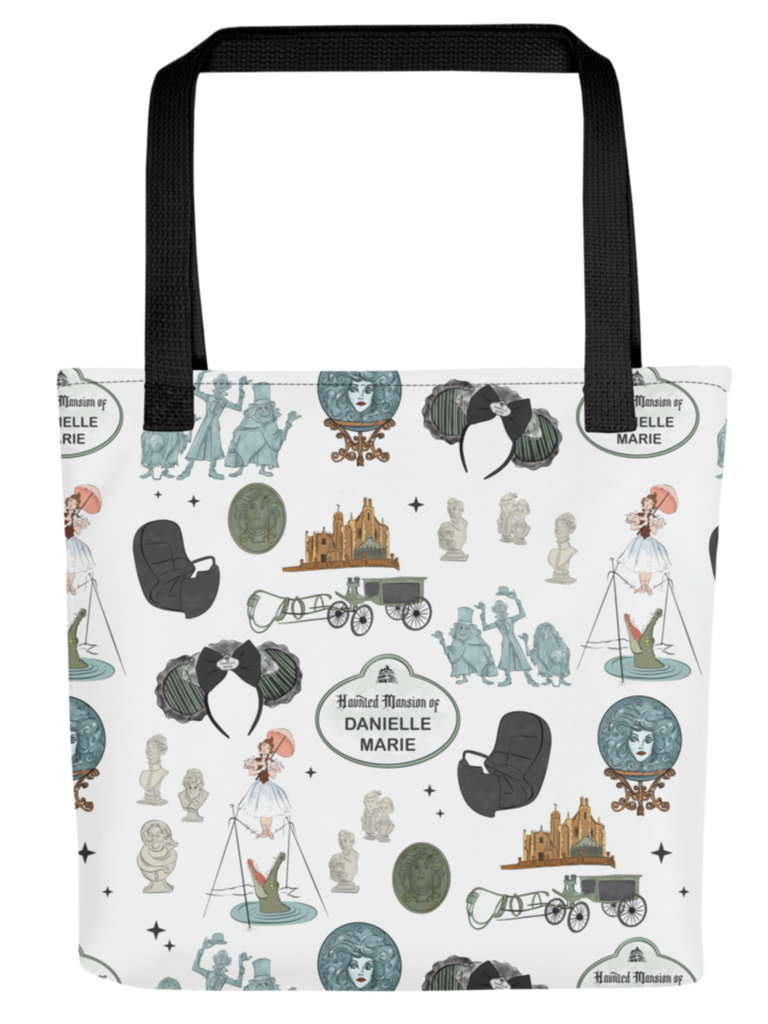 Spooky Mansion Trick or Treat Tote Bag