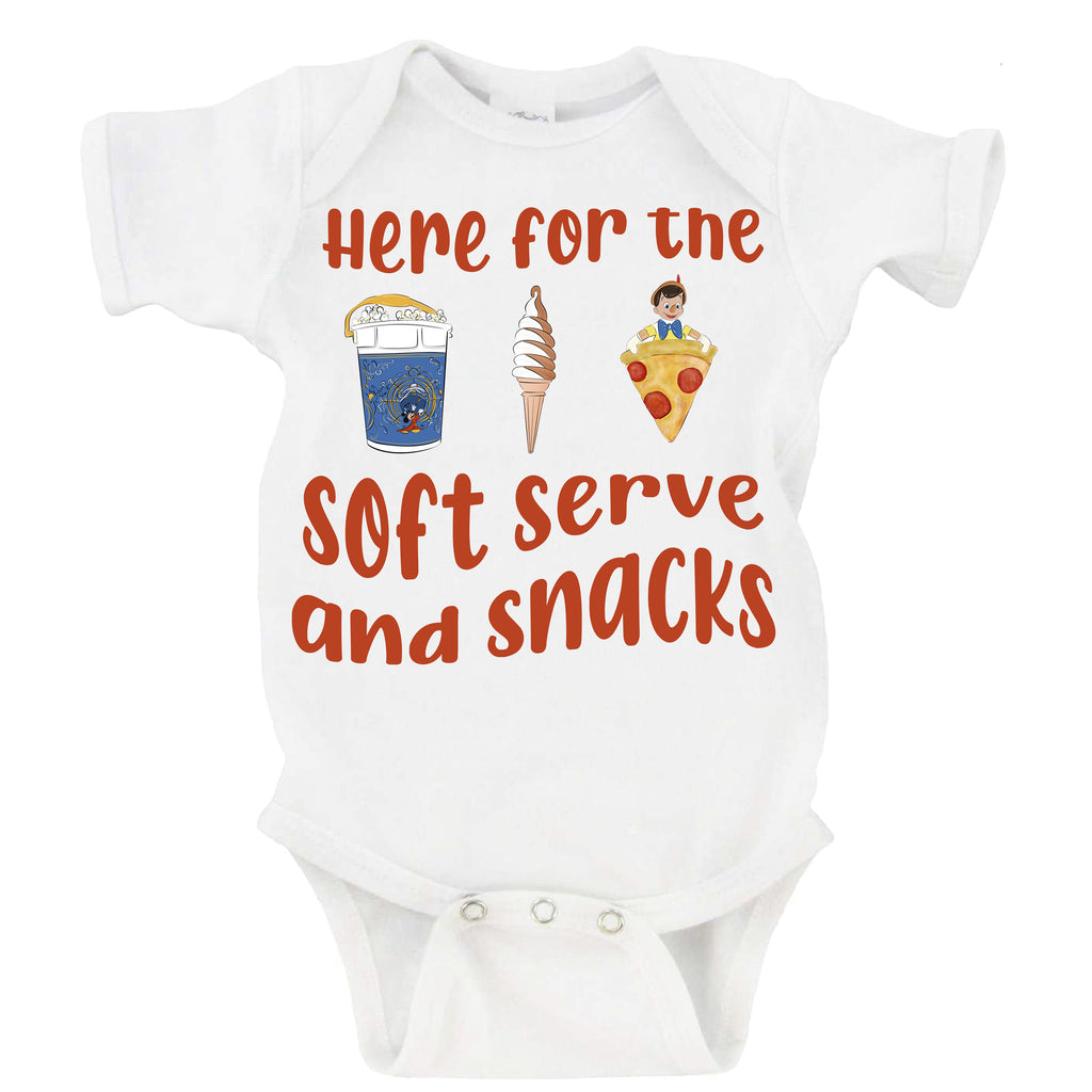 Here For The Soft Serve and Snacks Onesie