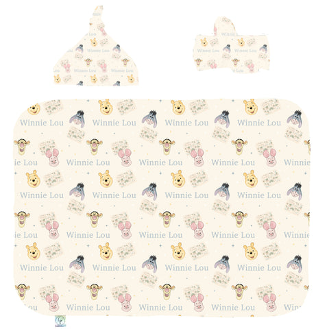 Busy Bear and friends Swaddle Set