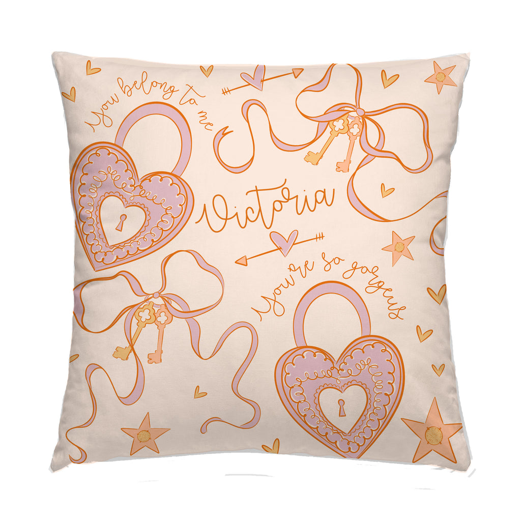 Key to My Heart Personalized Pillow