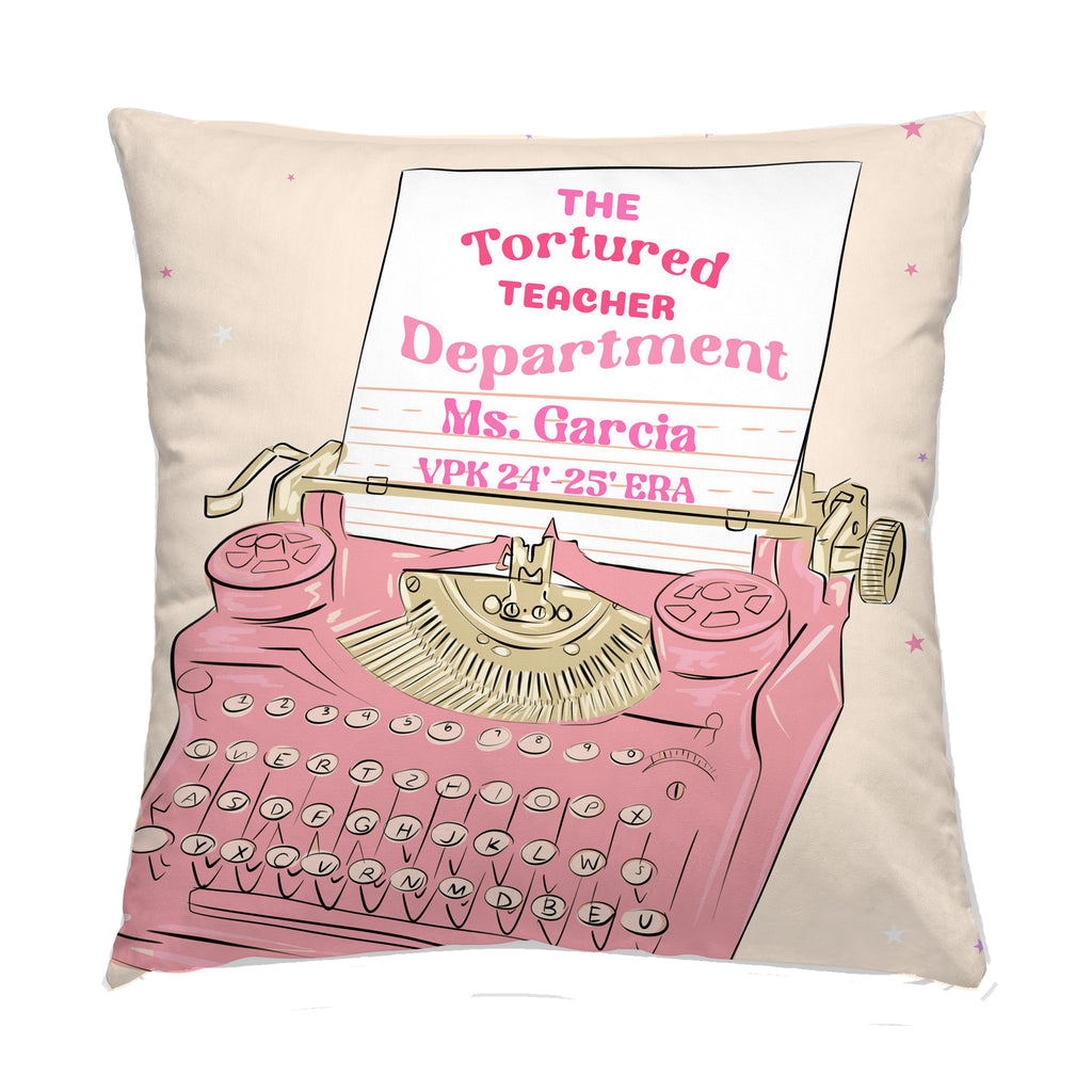 Tortured Teacher Personalized Pillow