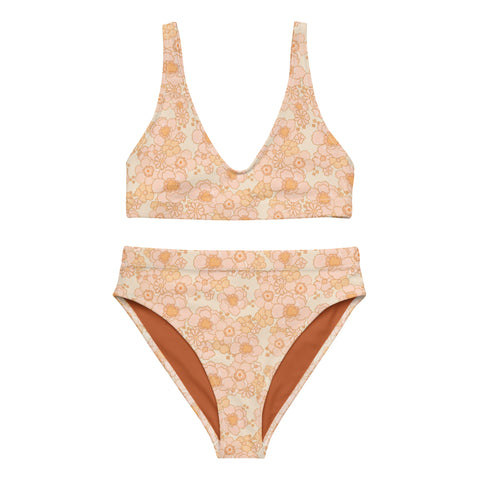 Groovy Bloom High-Waisted Bikini