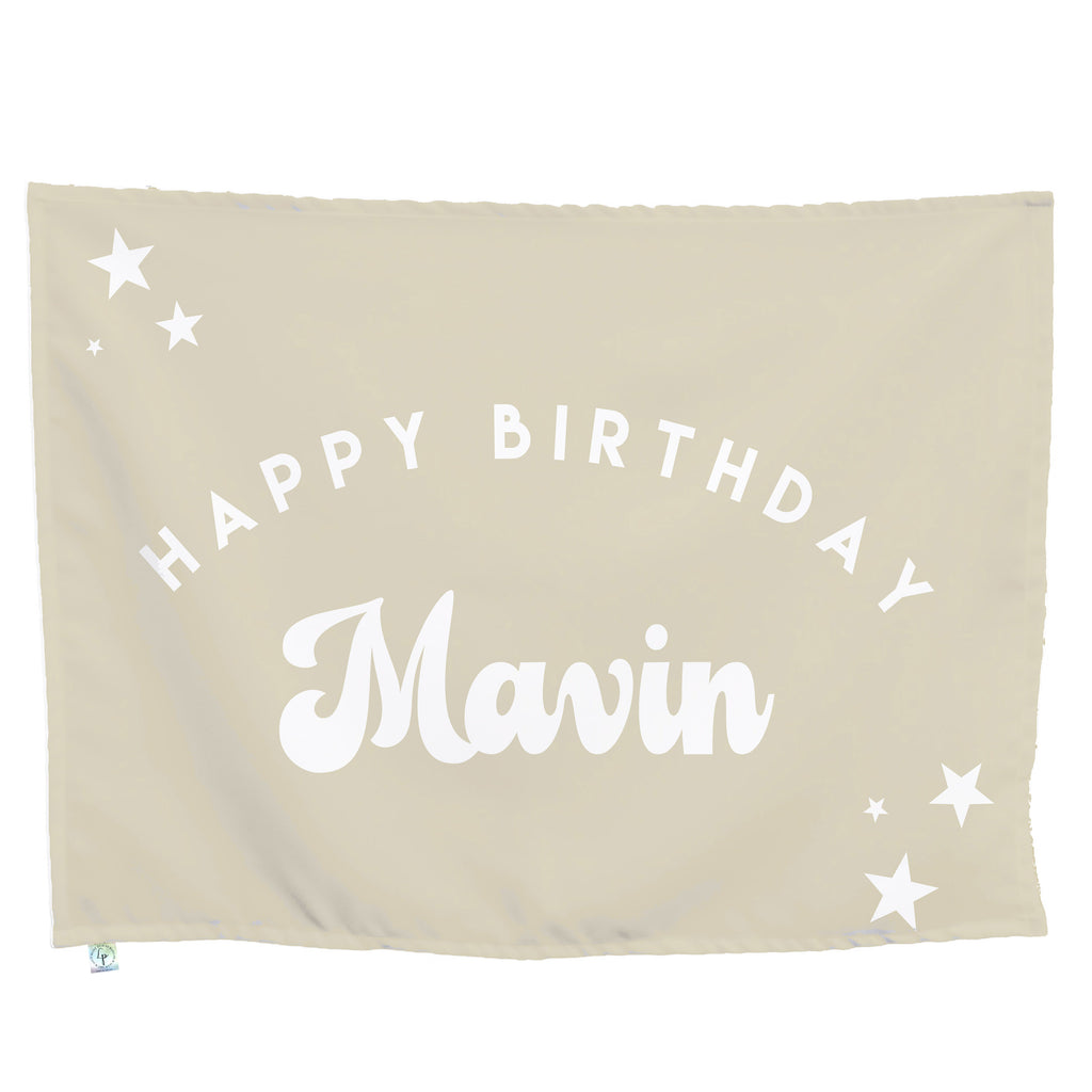 Personalized Birthday Banner Tapestry