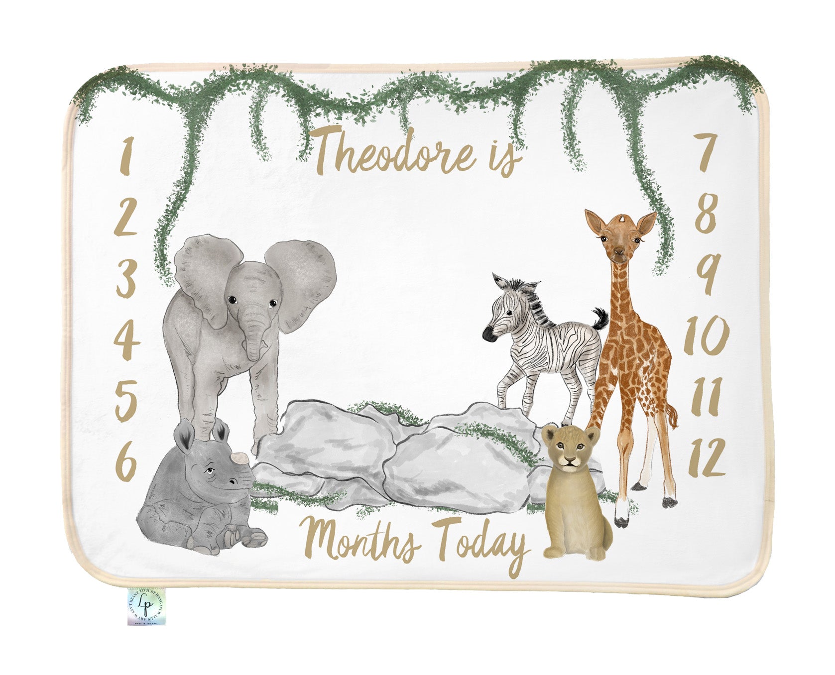 Safari discount milestone blanket