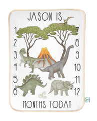 Dino Milestone Blanket