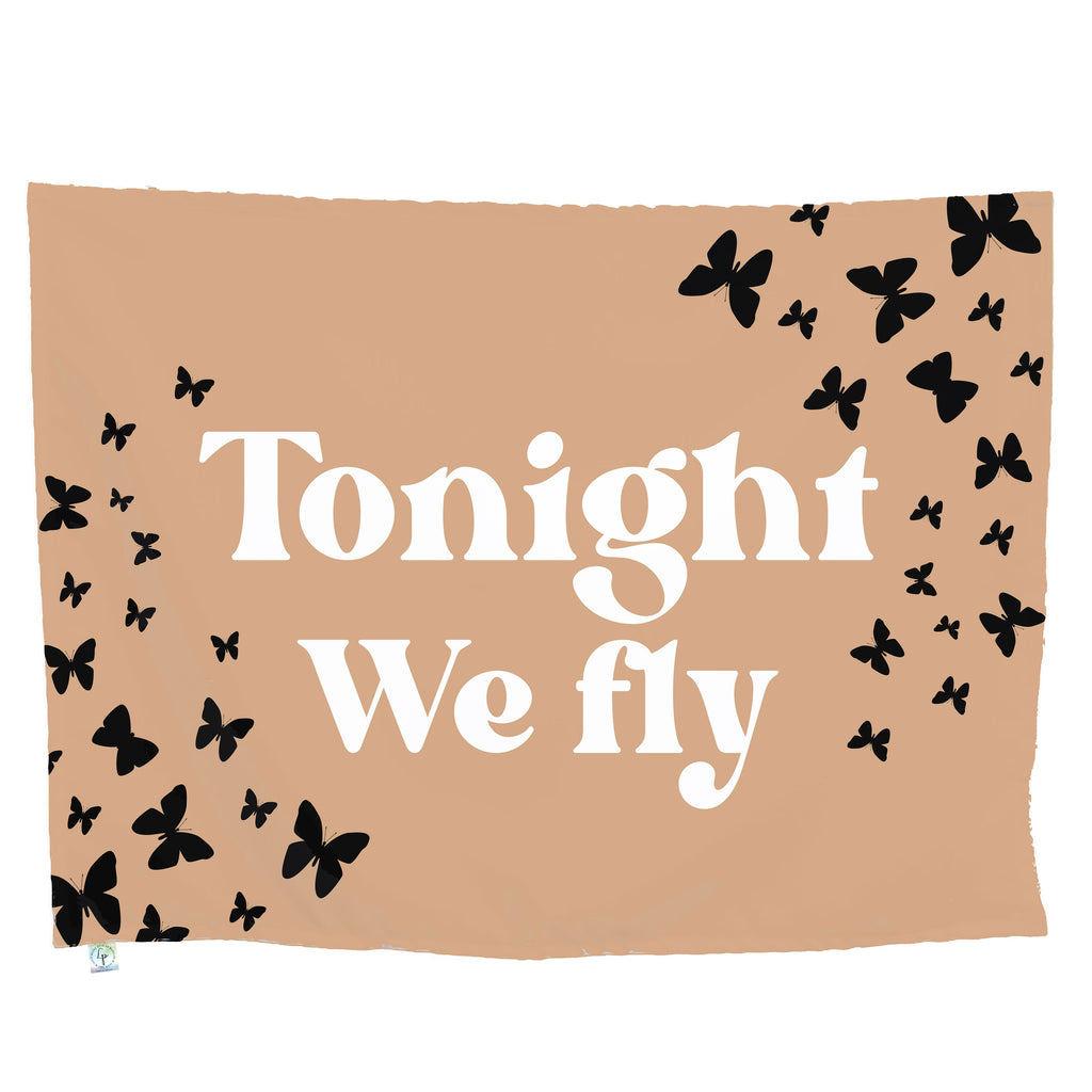 Tonight We Fly Banner Tapestry