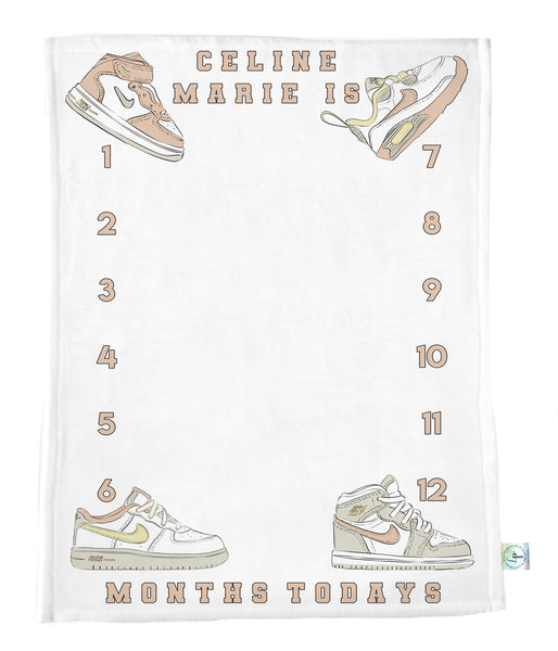 Sneaker Baby Milestone Blanket